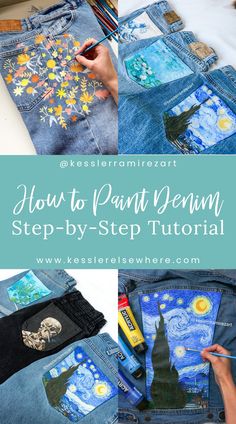 how to paint denim with step - by - step instructions