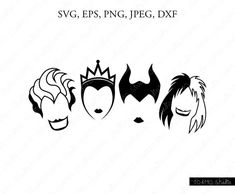 the three princesses svg files are available for use in crafts and papercrafting