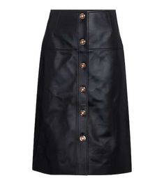 Designer Fashion New Arrivals - Shop Online | Mytheresa Button Skirt, Gabriela Hearst, Leather Midi Skirt, Black Midi Skirt, Lambskin Leather, Chunky Knit, Leather Fashion, Knee High Boots, Fashion Item