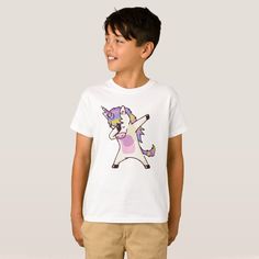 Dabbing Unicorn T-shirt, Kids Unisex, Size: Youth XL, White Cheap Unicorn Print Short Sleeve T-shirt, Cheap Cotton T-shirt With Unicorn Print, Cheap Short Sleeve T-shirt With Unicorn Print, Cheap White T-shirt With Unicorn Print, Affordable White T-shirt With Unicorn Print, Dabbing Unicorn, Hipster Tshirts, Unicorn Outfit, Unicorn Cat