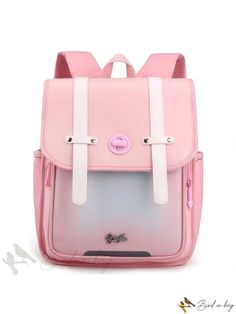 Bird in Bag - Large Capacity Canvas Travel Bag School Satchel With Removable Pouch And Flap, School Satchel With Removable Pouch And Flap Closure, School Shoulder Bag With Removable Pouch And Flap Shape, Flap Satchel With Removable Pouch For School, Large Capacity Flap Shoulder Bag For School, Large Capacity Flap Satchel For School, Pink Satchel For School, Large Capacity Pink Satchel For School, Pink Large Capacity Satchel For Students