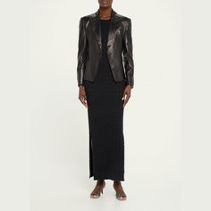 Brunello Cucinelli short blazer jacket in Nappa leather  Peak lapel collar  Single button front  Long sleeves Side flap pockets  Hip length  Tailored silhouette  Lambskin leather Made in Italy Blazer And Shorts, Leather Shorts, Brunello Cucinelli, Hip Length, Lambskin Leather, Nappa Leather, Blazer Jacket, Tops Designs, Blazer