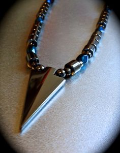 New  Men's Magnetic Necklace with Blue Metallic by StellaMagnetica, $35.00 Blue Hematite Jewelry For Gift, Blue Hematite Jewelry As A Gift, Blue Beaded Hematite Jewelry, Interesting Jewelry, Magnetic Beads, Mens Beaded Necklaces, Twist Beads, Magnetic Necklace, Magnetic Jewelry