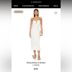 Revolve - L*Space Cutout Dress. White/Cream Ellery Dress, Space Dresses, Space Dress, L Space, Cream Dress, Cutout Dress, White Cream, Dress White, Sale Design