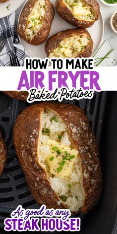 These air fryer baked potatoes are crispy on the outside, soft and fluffy inside, and made with just a few simple ingredients. Ready in under an hour, they’re an easy recipe perfect for any meal or as a base for your favorite toppings.