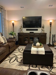 the living room is clean and ready for us to use in its new owner's home