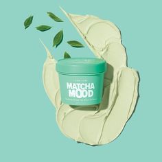 Fun Skincare Photography, Korean Skincare Photography, Green Tea Product Photography, Skincare Aesthetic Photography Blue, Green Skincare Photography, Popular Skin Care Products, Green Tea Mask, Happy Skin