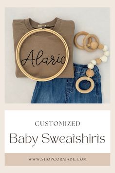 Here you will find hand stitched baby crewnecks that are perfect for the following: -baby aesthetic photos -baby name coming home outfit -baby photography -monthly milestone pictures -baby fashion -birth announcement photography ideas -going home outfit -personalized outfits -customized outfits -hand stitched -family photos -family photo baby outfits -baby gift -baby name outfit