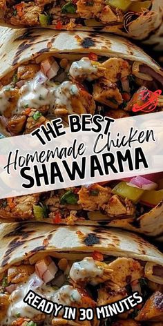 the best homemade chicken shawarma ready in 30 minutes