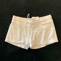 Hard Tail White Terry Cloth Shorts. Never Worn With Tags. Size Junior Large. Perfect Brand New Condition. Basic White Shorts For Loungewear, Basic White Fitted Shorts, Fitted Casual Pajama Shorts, Summer Cotton Fitted Pajama Shorts, White Fitted Pajama Shorts, White Stretch Pajama Shorts For Vacation, Fitted Solid Pajama Shorts For Spring, Fitted Solid Color Pajama Shorts For Spring, White Stretch Shorts For Loungewear