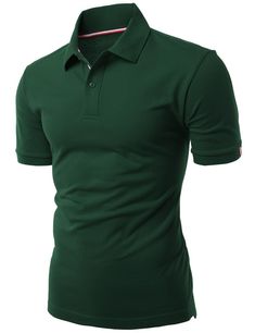 Green Cotton Short Sleeve Polo Shirt, Green Crew Neck Polo Shirt For Summer, Basic Cotton Polo Shirt, Basic Solid Cotton Shirt, Green Cotton Crew Neck Polo Shirt, Fitted Plain Cotton T-shirt, Solid Cotton Polo Collar Top, Cotton Polo Collar Top, Casual Plain Cotton Polo Shirt