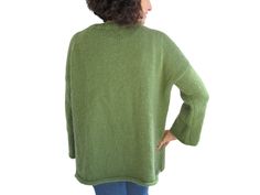 Casual Knit Sweater, Hand Knitted Sweater, Loose Sweater, Red Sweater - Hand Knitted. - Long sleeves. - Crew Neck. - 40% wool - 60% premium acrylic anti allergic yarn. Fuzzy but not itchy. - Photos show green. You can choose your favorite color on color section. I do hand knit all my designs and jumpers, cardigans, gloves, scarf are in a pet-free and smoke-free environment. You do not worry any of those things. Some of yarn materials might smell but it goes away at first washing. Please be aware One Size Green Knit Sweater, Green Knitted Crew Neck Outerwear, Green Knitted Crew Neck Cardigan, Green Relaxed Fit Knitted Sweater, Oversized Knit Crew Neck Cardigan, Stretch Knitted Crew Neck Cardigan, One Size Knit Crew Neck Sweater, One Size Crew Neck Knit Sweater, Casual Long Sleeve Hand Knitted Pattern