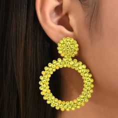 Fun And Bubbly Statement Earrings In Bright Yellow Crystals. Lightweight, Pierced. Measures Appr. 2.5" Long Boutique Packaging Includes Storage Bag New To Poshmark? Use Code Emmiesbling For $10 Off Your Purchase When You Open A New Account. Check Out My Other Listings If You Like Boho Hippie 60’s 70’s 80’s 90’s Y2k Retro Mcm Pin-Up Beach Western Pool Coachella Festival Southwestern Bohemian Vintage Ig Instagram Tik Tok Gypsy Spell Vici Nasty Gal, Misguided, House Of Cb, Quay, Windsor, Lulus, H&M Boutique Packaging, Yellow Crystals, Resort Chic, Round Dangle Earrings, Zara Gold, Starfish Earrings, Coachella Festival, Open Hoop Earrings, Statement Drop Earrings