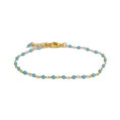 Experience the timeless charm of turquoise with our adjustable turquoise beaded gemstone bracelet, a versatile and meaningful piece. The calming and balancing properties of turquoise, beautifully captured in the striking blue-green gemstone beads reminiscent of clear tropical waters will enrich your style and elevate your spirit effortlessly. Whether you’re seeking a meaningful gift or a cherished addition to your own jewelry collection, this bracelet is a true treasure! Details: Turquoise for truth, strength, renewal, communication & inner peace Metal: 14K Gold Plated Over Brass + Our Special E-Coating Finish to Protect Each Piece, Hypoallergenic (lead & nickel free) Gemstones: 3-4mm round turquoise gemstones Size: 6.5”-8” Adjustable Bracelet Closure: 12mm Lobster Clasp Animal Shoes, Nautical Jewelry, Meaningful Jewelry, Handbag Straps, Green Gemstones, Religious Jewelry, Anklet Jewelry, Turquoise Gemstone, Turquoise Beads