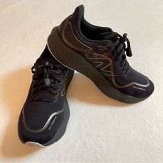 Brand New! New Balance Fresh Foam X 1080v12 Permafrost Women’s Running Sneakers Black Brown Copper Metallic Grey Soles Us Women’s Size 7b (Eu 37.5) Us Men’s Size 5.5 With Original Box See Pics For All Details Never Worn! Recommended For Plantar Fasciitis Sports Running Foam Comfortable Casual Sportive Traveling Athletes Shoes Walking Outdoors The 1080 Is The Pinnacle Offering From New Balance’s Running Lineup. A Combination Of Top-Of-The-Line Performance Technology And Wide-Ranging Accessibility New Balance Running Shoes With Textured Sole, Black Sneakers With Air Cushioning For Walking, Black Running Shoes With Cushioned Footbed, Medium Fit, Black Air Cushioned Slip-on Walking Shoes, Black Running Shoes With Air Cushioning For Walking, Black Slip-on Walking Shoes With Air Cushioning, Black New Balance Sneakers For Running Errands, Black Lace-up Walking Shoes With Removable Insole, Black Running Shoes With Removable Insole And Round Toe