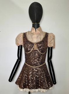 1930's style sequin showgirl dress with spotted silk blouse insert. Size S-M (can be measured on request). Two dresses available at £200 each. Both dresses were previously worn, but are in very good condition. 1930's Style, 1930s Fashion, Dress Clothes For Women, Silk Blouse, United Kingdom, Sequin, Art Collection, Dress Outfits, Bathing Beauties