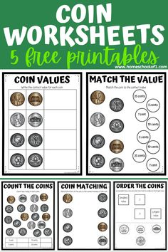 coin worksheets for kids to practice counting coins