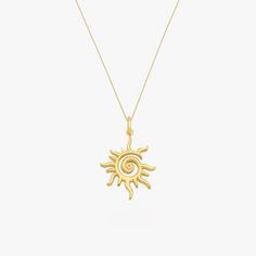 Shine bright with our 14K Gold Vermeil Sunburst Necklace. Perfect as a radiant touch to your daily wear or as a meaningful gift for Mother's Day, this dainty sun pendant necklace embodies the warmth and brilliance of the sun. Crafted with care, our celestial necklace is a testament to everlasting love and light. • Material: 14K Gold Vermeil• Necklace Lenght: 16 inches + 2 inches extension chain• Adjustable Length• Closure: Lobster Clasp• Style: Minimalist Sunburst Necklace, Sun Pendant, Celestial Necklace, Zodiac Necklaces, Everlasting Love, Necklace Women, Pearl Gemstone, Style Minimalist, Personalized Necklace