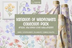 the variation of wildflowers collection pack is available in multiple sizes and colors for purchase