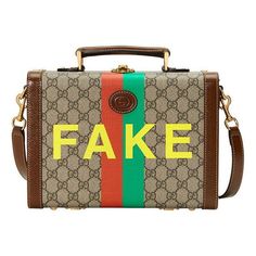 GUCCI Fake Not Series Alphabet Stripe Printing Logo Leather Logo Canvas handbag Unisex / Brown 633587-2GCAG-8280 Printing Logo, Canvas Handbags, Leather Logo, Print Logo, Alphabet, Gucci, Handbags, ? Logo, Sneakers