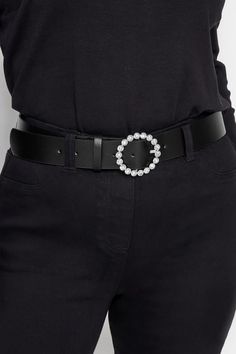 Shop Black Diamante Circle Buckle Belt at Yours Clothing. Discover plus size fashion online. Elegant Wedding Guest Dress, Plus Size Belts, Plus Swimwear, Nursing Tops, Next Fashion, Black Accessories, Stylish Plus, Fashion Fits, Buckle Belt