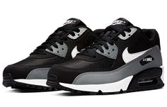 Nike Air Max 90 Essential Black AJ1285-018 Air Max 90 Premium, Jordan Shoes Retro, Orange Camo, All Nike Shoes, Nike Air Shoes, Nike Shoes Air Max, Nike Football, Cute Nikes, Nike Shoes Women