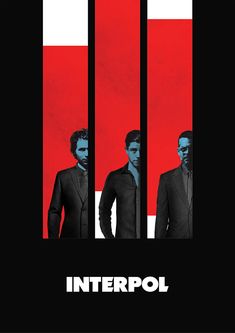 the poster for interpol, which features two men in suits and one is behind bars