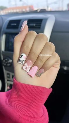 I Love Me Nails, Nail And Toes Matching Ideas, Pink Girly Things Accessories, Girl Maintenance, Unique Acrylic Nail Designs, Bday Hair, Beautiful Pantry, Fye Nails