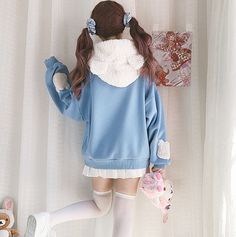 Cartoon Bear Hoodie PN4279 ●Size: Length 63 cm,bust 122 cm,shoulder 62 cm,sleeve 48 cm. ●Material:cotton ●About Shipping: We attach great importance to the orders of each customer and parcel delivery. 1.Processing time: 2-3 business days. 2.Shipping time: 10-15 business days to US, please allow 3-4 weeks shipping to other country.(Shipping times can be affected by variable customs clearance times or public holidays.) Cute Hooded Cotton Sweater, Harajuku Style Hooded Sweatshirt With Drawstring, Blue Harajuku Sweatshirt For Winter, Oversized Cotton Harajuku Hoodie, Cotton Hooded Jacket With Cozy Fit And Ribbed Cuffs, Cotton Outerwear With Double-lined Hood, Cozy Cotton Hooded Jacket With Ribbed Cuffs, Harajuku Style Hooded Jacket For Winter, Cute Oversized Hoodie Outerwear