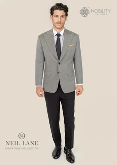 Hudson Grey Houndstooth Jacket - SARTORO Black Houndstooth Tweed Jacket For Formal Occasions, Classic Tweed Jacket With Houndstooth Pattern, Elegant Tailored Houndstooth Sport Coat, Classic Houndstooth Outerwear For Business Casual, Classic Tailored Houndstooth Blazer, Luxury Tailored Houndstooth Blazer, Elegant Formal Sport Coat With Houndstooth Pattern, Elegant Houndstooth Sport Coat For Office, Formal Long Sleeve Houndstooth Outerwear