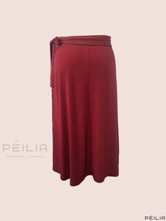 Peilia - Womens Plus-Size Maxi Skirt - Stylish and Sophisticated Non-Stretch Solid Skirt With High Rise and Belt for a Flattering Look. Elegant Wrap Skirt With Lining, Elegant Wrap Flowy Skirt, Elegant Wrap-style Relaxed Skirt, Elegant Flowy Maxi Skirt With Wide Waistband, Elegant Relaxed Skirt With Wide Waistband, Elegant Skirt With Wide Waistband, Elegant Red Stretch Maxi Skirt, Elegant Red Skirted Bottoms, Elegant Fitted Red Wrap Skirt