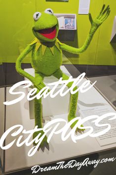 kermie the frog on display at seattle city museum