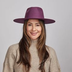 Rancher Vivid | Womens Colored Felt Fedora Hat is perfect for women who want to make a bold statement. Crafted from wool felt with a wide brim, its vibrant colors and sleek design add a pop of style to any look. Material: Wool Felt Shape: Tear Drop Western Trim: No Trim Brim size: 3 1/2" Crown height: 4 1/8" Sweatband: Adjustable Velcro Sweatband Imported Straw Cowgirl Hat, White Cowboy Hat, Brown Cowboy Hat, Hats For Big Heads, American Hat Makers, Leather Cowboy Hats, Black Cowboy Hat, Patriotic Hats, Outback Hat