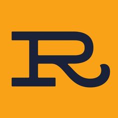 the letter r is shown in black and yellow