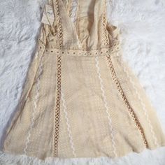 Free People Womens 10 Wherever You Go Sleeveless Mini Dress Ob534347 Tan, New With Tags Beige Sleeveless Mini Dress For Summer, Beige Sleeveless Summer Sundress, Sleeveless Beige Mini Dress For Spring, Summer Sleeveless Lace Mini Dress, Sleeveless Lace Mini Dress For Summer, Lace Sleeveless Mini Dress For Summer, Beige Sleeveless Sundress For Summer, Sleeveless Beige Sundress For Day Out, Cream Sleeveless Summer Dress