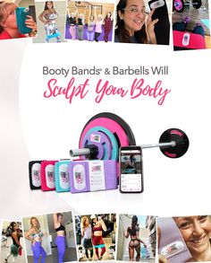 an advertisement for body bands and barbells will soften your body