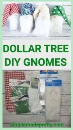 dollar tree diy gnomes are on display