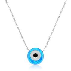 14k gold filled, authentik opal, Greek mati blue evil eye necklace. High quality chain. Elegant&dainty catching gently everyone's attention. Ideal for birthday or anniversary gift. Length approx. 16 inches / 40.5 cm with 1.2 inches extension. ♡All items will be delivered nicely gift wrapped! * Read our policies before purchase: https://www.etsy.com/shop/Jewellusion/policy/ * Contact me for custom orders, adjustments, variations or any questions you might have! ▪ Stay tuned for new jewellery coll Blue Evil Eye Necklace, Minimalist Summer, Floating Necklace, Talisman Necklace, Minimal Necklace, Amulet Necklace, Blue Evil Eye, Cz Pendant, Blue Eye