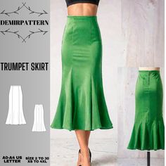 A-cut skirt pattern | Silk midi skirt pattern | Satin skirt sewing pattern | Oblique Cut Midi Skirt ladies size 2 to 30 xs to 4xl available as an instant download (pdf) sewing pattern bundle with a range of size options, including plus sizes Pattern and sewing instructions are in English US Sizes: 2, 4, 6, 8, 10, 12, 14,16,18,20,22,24,26,,28,30 Standard Sizes: XS, S, M, L,XL,2XL,3XL,4XL These patterns are suitable for A4, A0, and US Letter size papers. Once your payment is processed, you will au Silk Skirt Pattern, Satin Skirt Sewing, Skirt Sewing Pattern, Midi Skirt Pattern, Plus Size Patterns, Silk Midi Skirt, Skirt Sewing, Sewing Instructions, Trumpet Skirt