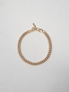 Vermeil Curb Chain 4.7mm Wide Adjustable: 1" Extension Total Length: 8" Made in L.A. Curb Chain Bracelet, Vintage Chain, Downtown Los Angeles, Curb Chain, Chain Bracelet, Gold Bracelet, Product Description, Angeles, Bracelet