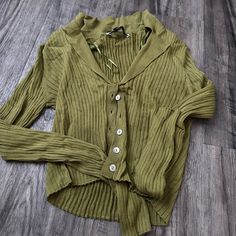 Never Worn Light Green Button Up Sweater From Zara Trendy Sweater With Button Closure For Day Out, Spring Button-up Sweater With Button Cuffs, Casual Spring Sweater With Snap Buttons, Spring Sweater With Buttons For Day Out, Buttoned Sweater For Spring Day Out, Trendy Spring Sweater With Button Cuffs, Olive Long Sleeve Sweater For Spring, Green Button-up Sweater, Summer Button-up Sweater With Buttons