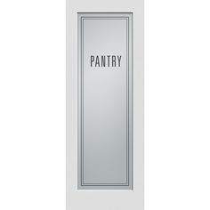 a door with the word pantry written on it