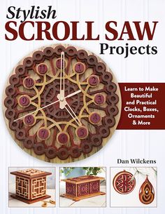 the book cover for stylish scroll saw projects