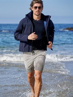 Beach day? Enjoy the sun, sand and surf in style. Shop our collection of men's beach necessities featuring breezy linen shirts, swim shorts, hats and sandals to pack on your next beach vacation. Mens Vacation Outfits, Mens Summer Outfits, Mens Apparel