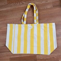 Sezane Nwot Yellow Stripes Tote Bag New And Never Used Yellow Stripes, Yellow White, Tote Bags, Color White, Stripes, Tote Bag, Yellow, Women Shopping, White