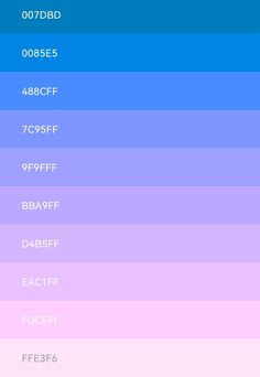 the color picker is showing different colors for each type of item in this screen