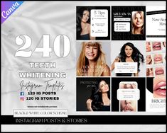 an advertisement for whitening products with images of women's faces and their names