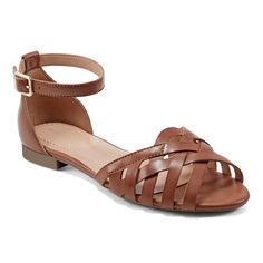 Dorothy Flat Sandals Style Inspiration Spring Summer, Ankle Strap Sandals Flat, Heeled Espadrilles, Ankle Strap Flats, Easy Spirit, Peep Toe Sandals, Casual Loafers, Casual Flats, Toe Sandals