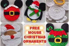 crocheted mickey mouse christmas ornaments with free patterns