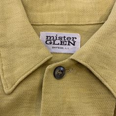 Vintage 1950s Mister Glen button up Condition: great condition 2 front pockets Size: no size listed chest-22” shoulder-8 1/2” sleeve-8” top to bottom-12” Vintage 1950s, Button Up, Mens Tops